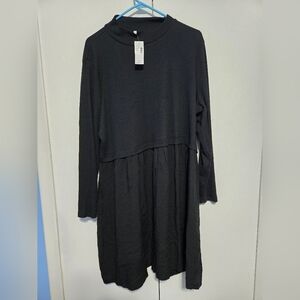 Maurices Black Turtleneck‎ Long Sleeve Dress